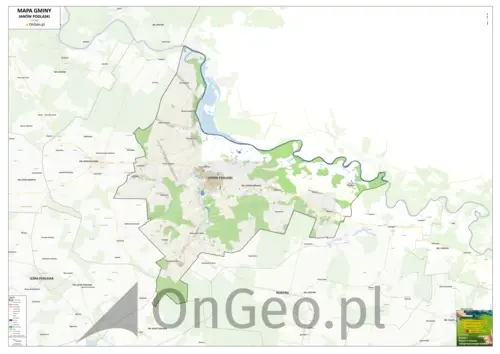 Mapa gminy Janów Podlaski